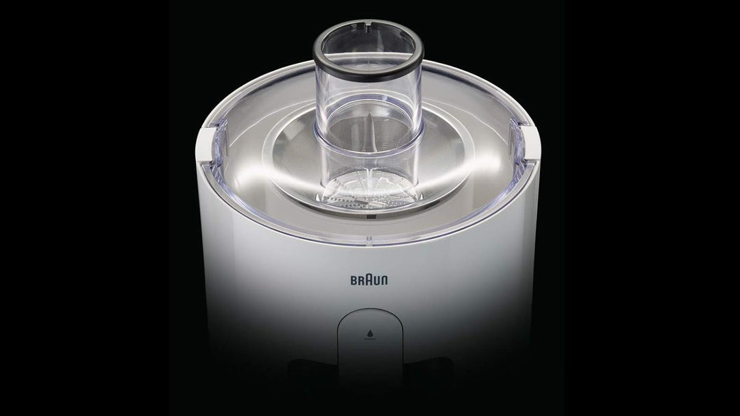 Braun Household PurEase Entsafter SJ 3100 WH – Juicer für selbstgemachte Säfte, Grosser Einfüllschac