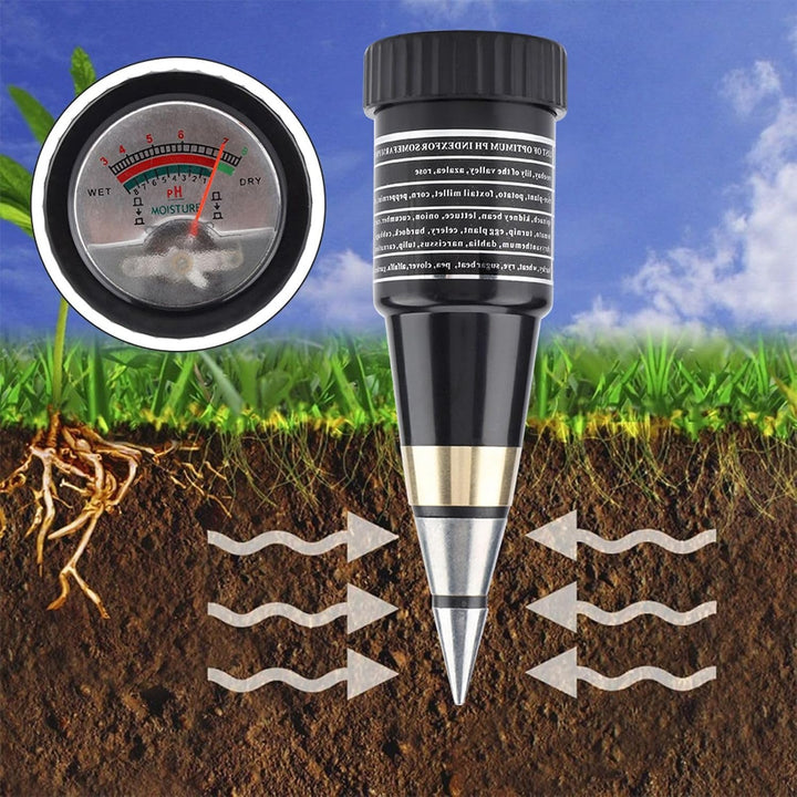 PH Messgerät Boden Bodentester 2 in 1 Boden Feuchtigkeit PH Messgerät mit Licht Sensor für Gartenbau