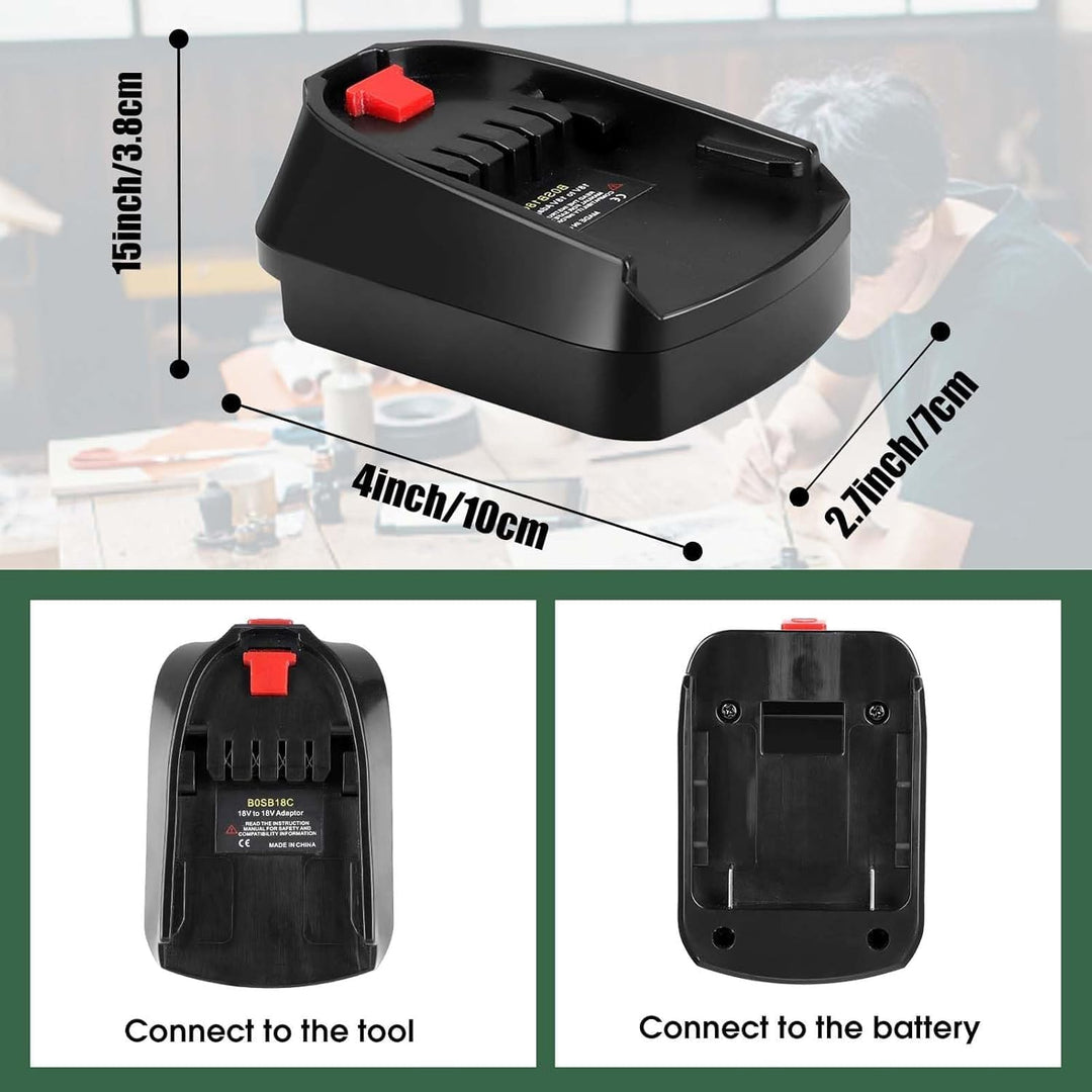 BOSB18C Batterieadapter für Bosch GBA auf PBA, Akkuadapter für Bosch Professional 18V System Akku au