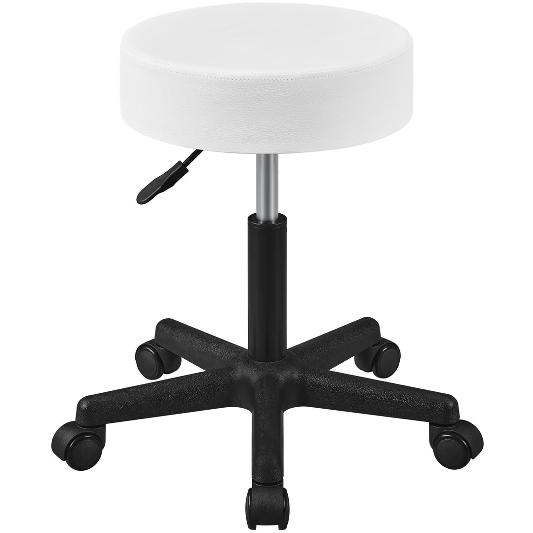 Yaheetech Rollhocker höhenverstellbar,Arbeitshocker Bürohocker 360° drehbar mit Rollen,Hocker Drehho