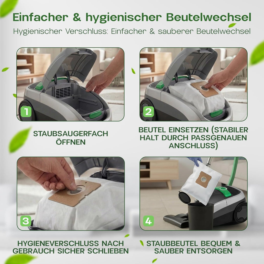 20 Staubsaugerbeutel passend für SEVERIN BC 7041, BC 7044, BC 7045 S Power Snow White, BC 7046, BC 7
