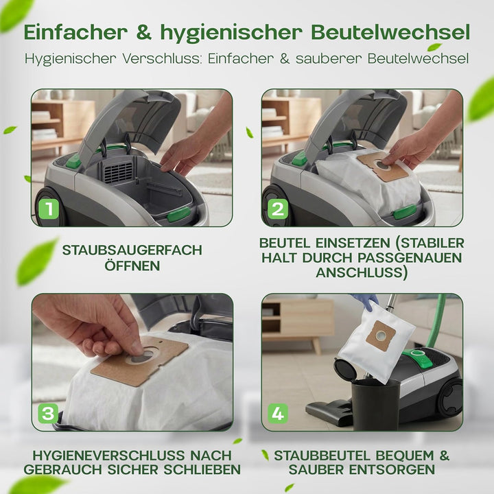 20 Staubsaugerbeutel passend für SEVERIN BC 7041, BC 7044, BC 7045 S Power Snow White, BC 7046, BC 7