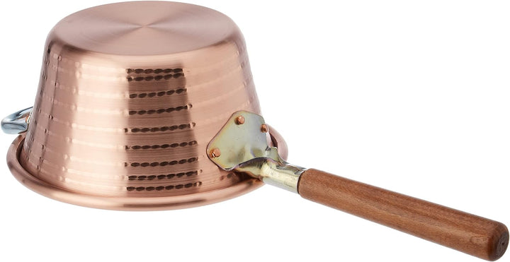 Pentole Agnelli Family Cooking Kessel in Kupfer, mit Griff aus Holz 24 cm Kupferfarben, 24 cm