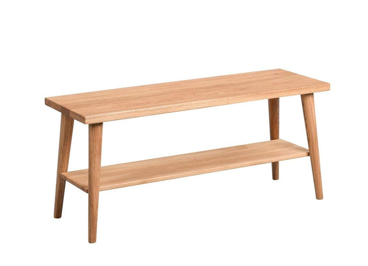 Beauty.Scouts Möbel MM Garderobenbank Annu 2" Massivholz Wildeiche geölt 90x40x30cm Schuhbank Schuhr