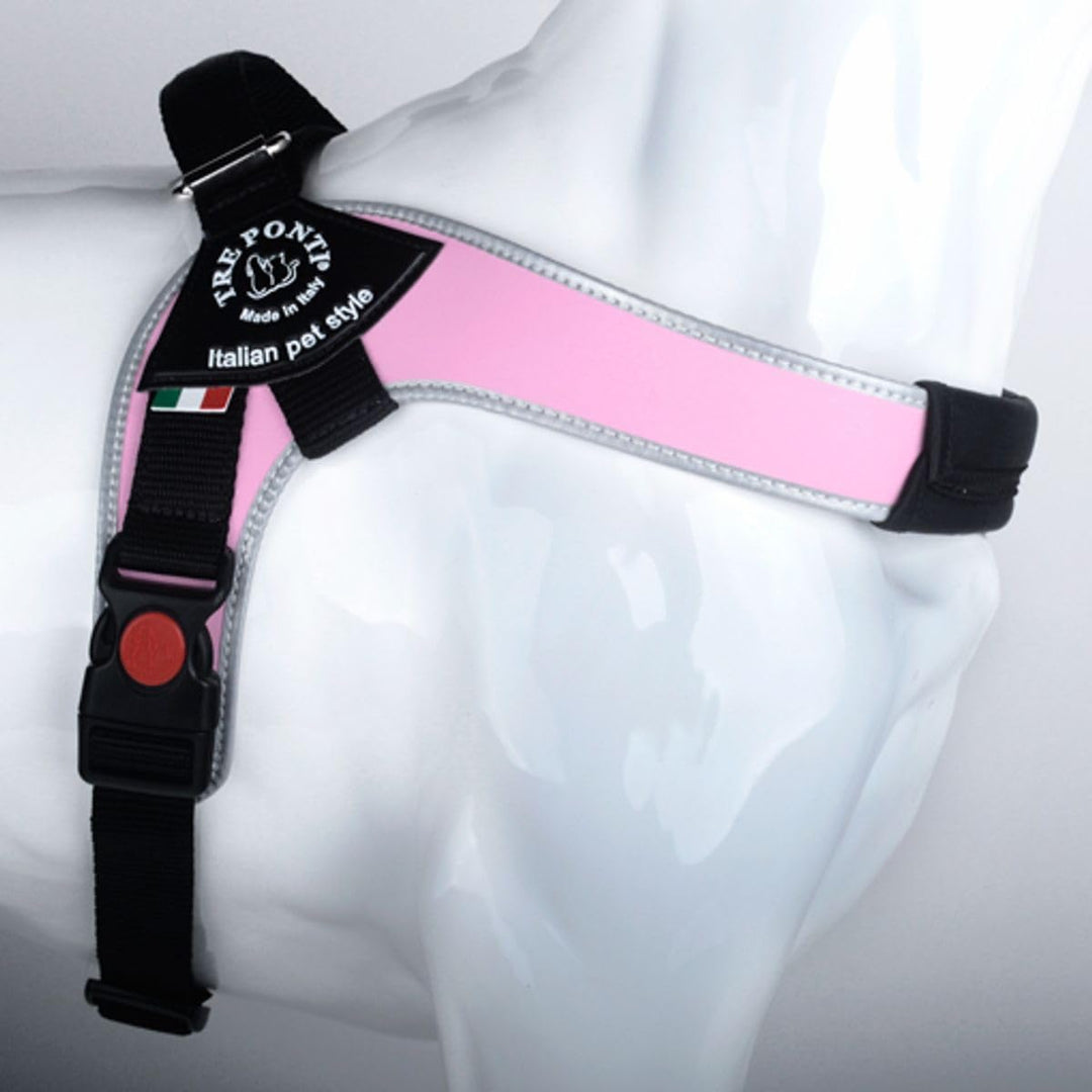 TRE Ponti Geschirr Brio rosa reflektierender Rand 70-85 cm bis ca 20-30 kg, L