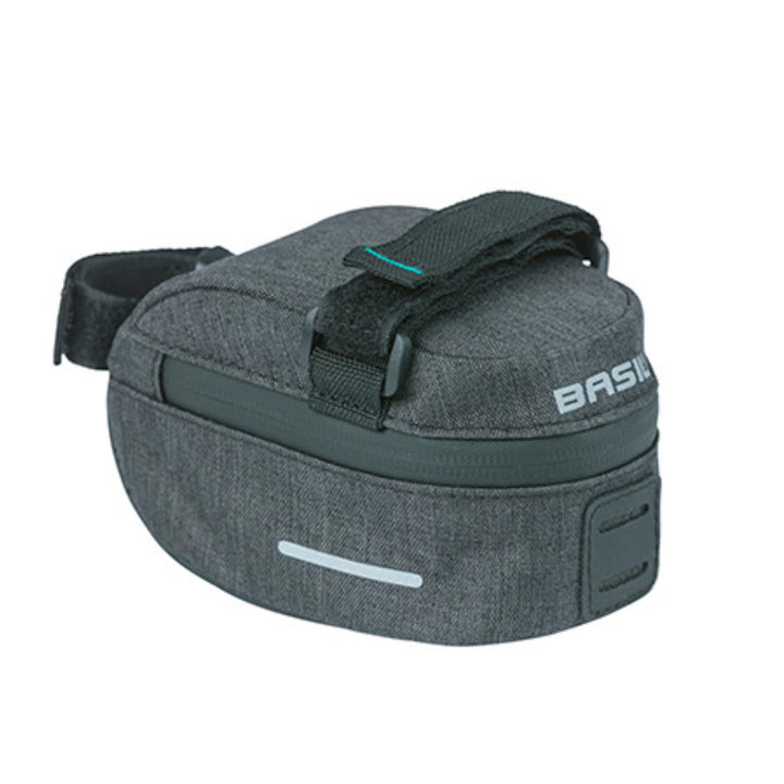 Basil Discovery 365D - Satteltasche S Schwarz Grau - 0.5 Liter - 13 x 7 x 8 cm - Kompakte Leichtenge