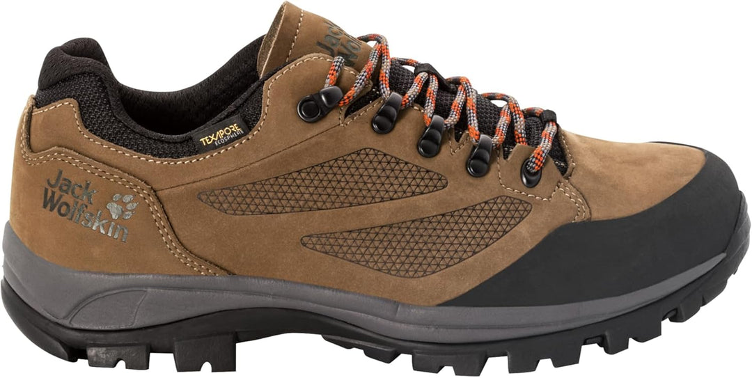 Jack Wolfskin Unisex Rebellion Texapore Low MWalking-Schuh 44 EU Brown Red, 44 EU Brown Red