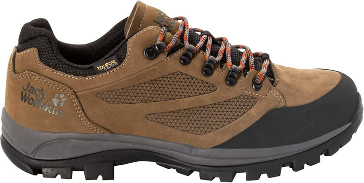 Jack Wolfskin Unisex Rebellion Texapore Low MWalking-Schuh 44 EU Brown Red, 44 EU Brown Red