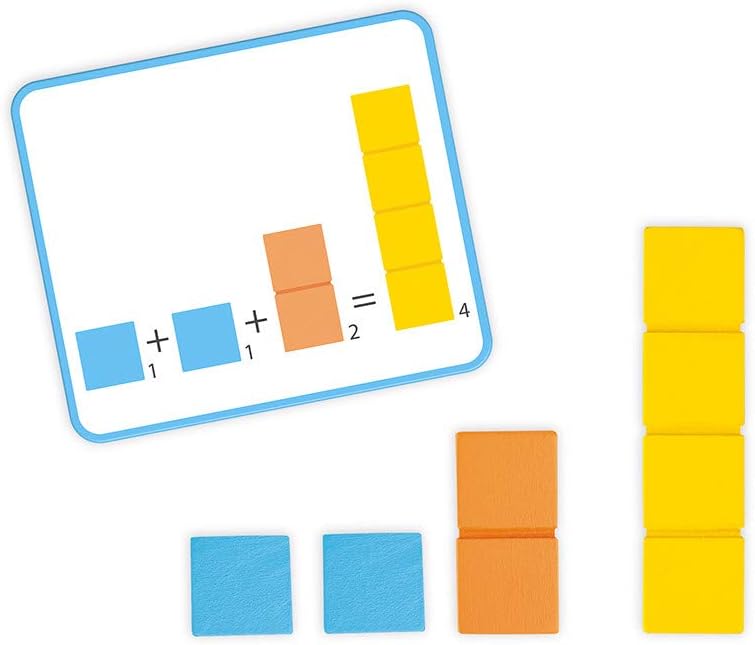 Janod - Essentiel - Zählen - Lernspiel aus Holz Babys und Kleinkinder - Zählen lernen - Farbe auf Wa