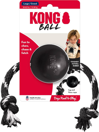 KONG Extreme Ball mit Seil Large 1 Stück (1er Pack), 1 Stück (1er Pack)