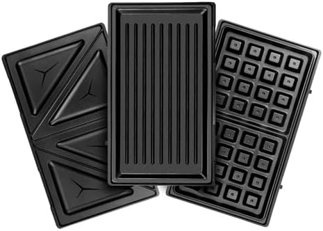 Taurus Miami Premium Sandwichtoaster, austauschbar, 900 W, 0 Dezibel, Kunststoff, Schwarz Multi-Plat