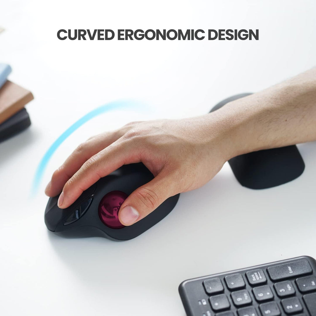Perixx PERIMICE-717 Kabellose Programmierbare Trackball Maus - 34mm Trackball - 400/1000 DPI - 7 Tas