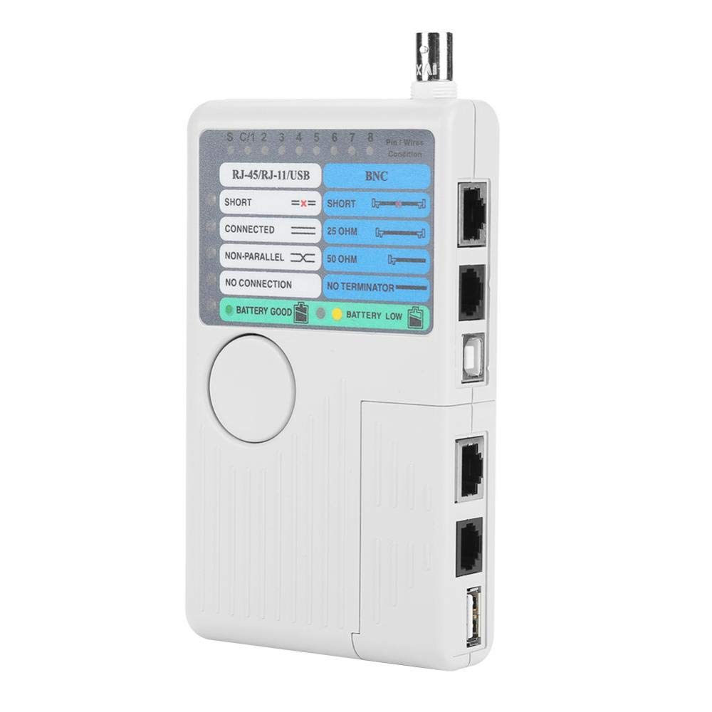 Oumefar 4 in 1 Netzwerk Kabel Tester RJ11 RJ45 USB BNC LAN tragbarer Netzwerkkabeltester Remote-Netz