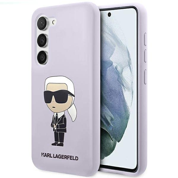 KARL LAGERFELD Hülle KLHCS23MSNIKBCU Samsung S23+ S916 violett silikon Ikonik