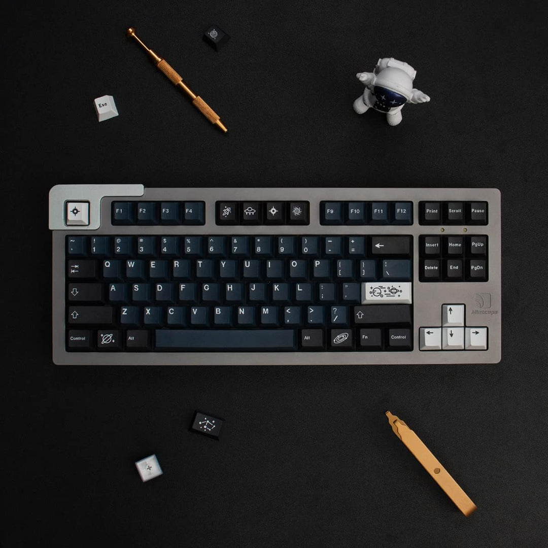 PBT Galaxy Tastenkappen 136 Tasten Dye-Sub Cherry Profile Blue Star Keycap Set Geeignet für 60/75/87
