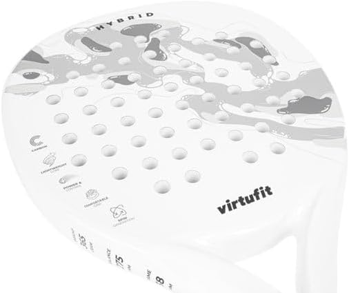 VirtuFit Hybrid Padelschläger - Weiss - Grau