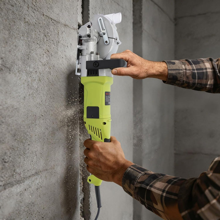 4000W Schlitzfräse Mauernutfräse mit mit 5 Sägeblatt & 360° Schneiden, 6500RPM Elektrische Mauernutf
