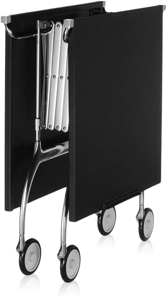 Kartell Battista Küche-Sets, Plastik, schwarz, 54 x 69 x 100 cm Schwarz Verchromtes Struktur, Schwar