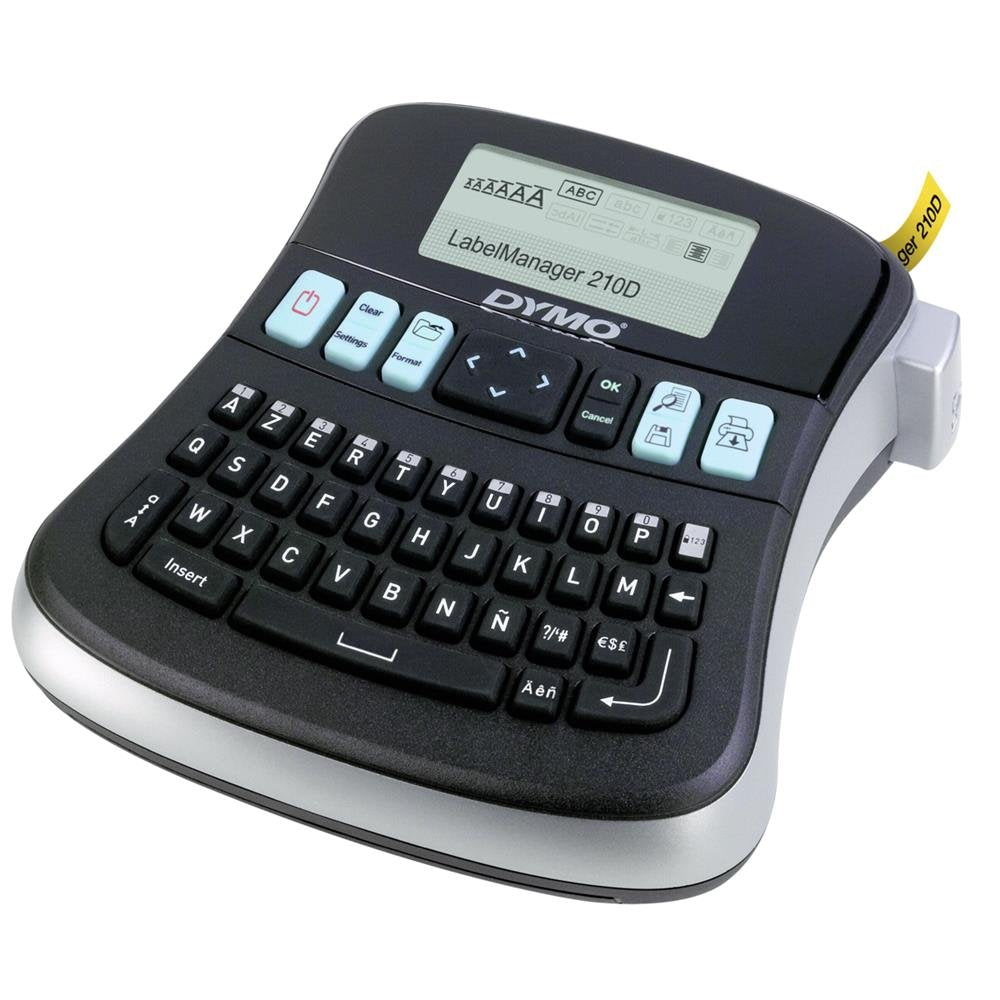 DYMO LabelManager 210D Beschriftungsgerät im Koffer | Etikettiergerät mit QWERTZ Tastatur &amp; grossem