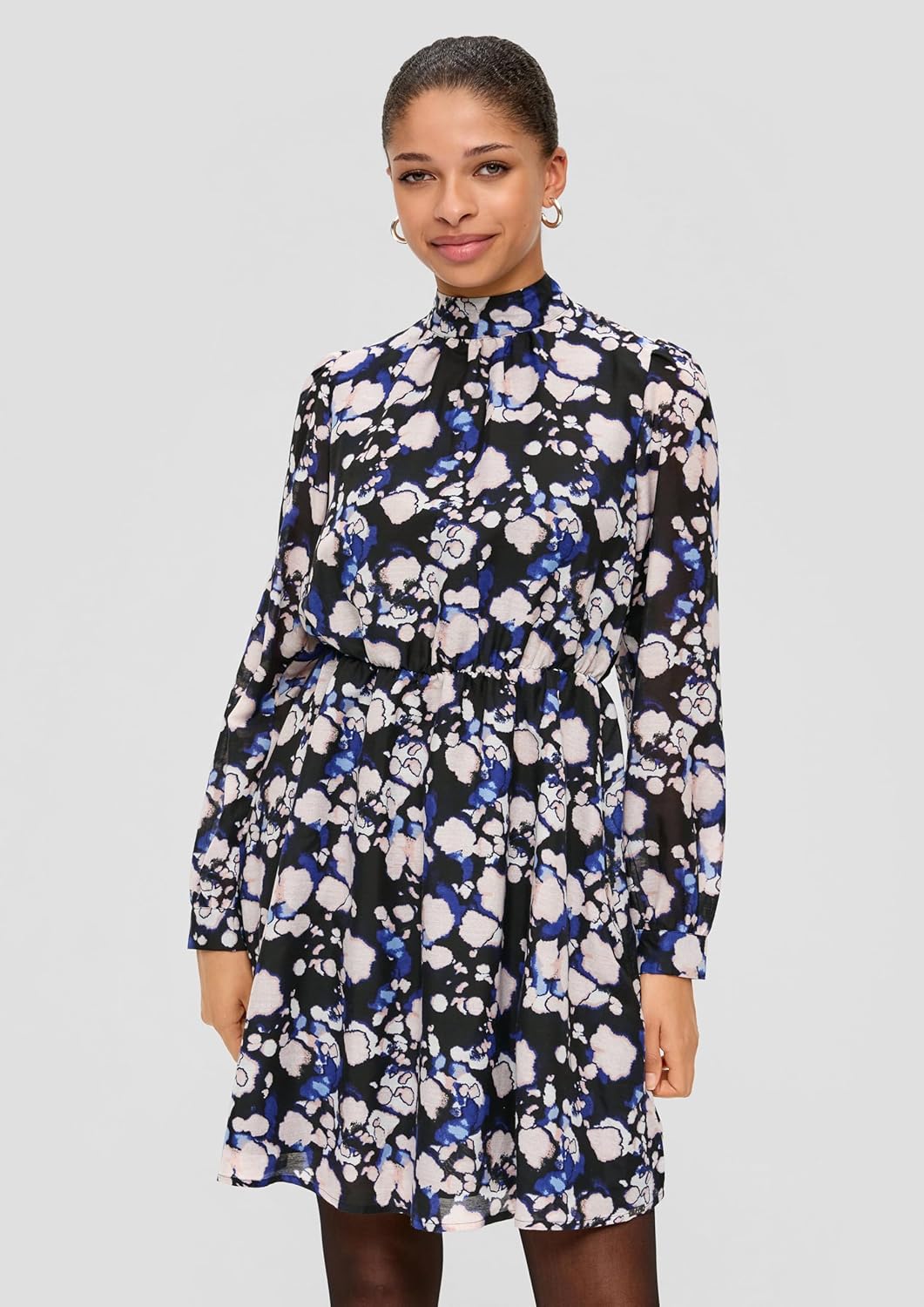 QS Semitransparentes Kleid mit Raffung 40 99a0, 40 99a0