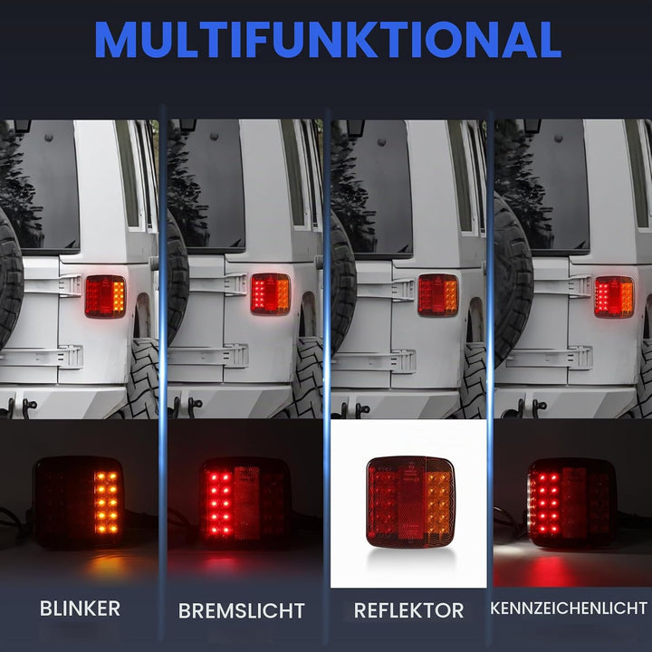 AOHEWEI Magnetische LED Anhänger Rückleuchten Set 12V Verkabelt Bremsleuchte für LKW Anhängerbeleuch