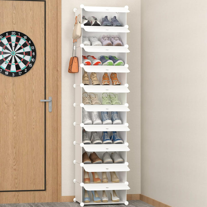 HOMIDEC Schuhregal mit 10 Ebenen, Schuhschrank Schmal Schuhaufbewahrung für Flur Schlafzimmer Eingan