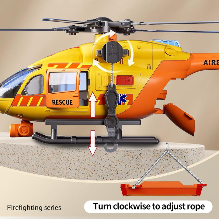 Grünes Militärspielzeug mit grossem Hubschrauber, Armeespielzeug mit Lichtern und Geräuschen, Geburt