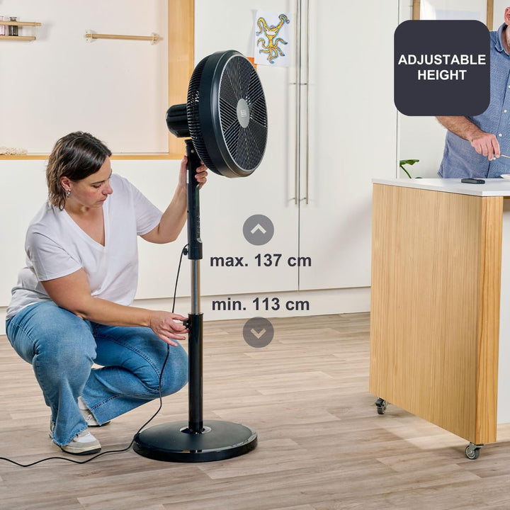 BLACK+DECKER - Standventilator BXEFP51E | 55W | 3 Geschwindigkeiten | 3 Modi: Natur, Brise, Schlaf |