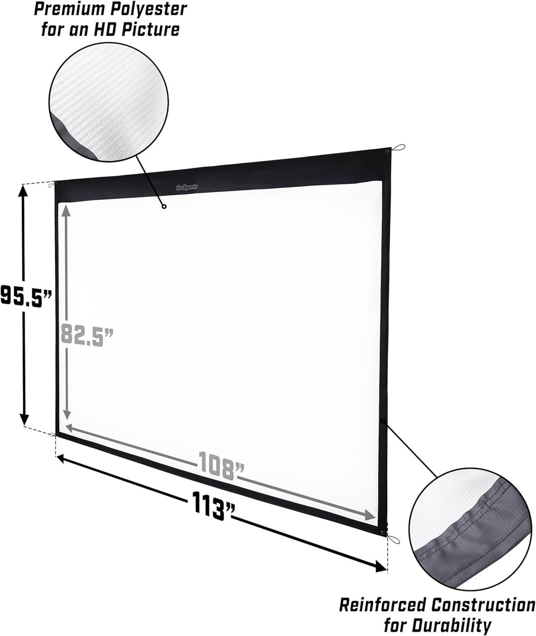 GoSports Golf Simulator Impact Screen - Choose Size Grösse: 3 m, Grösse: 3 m