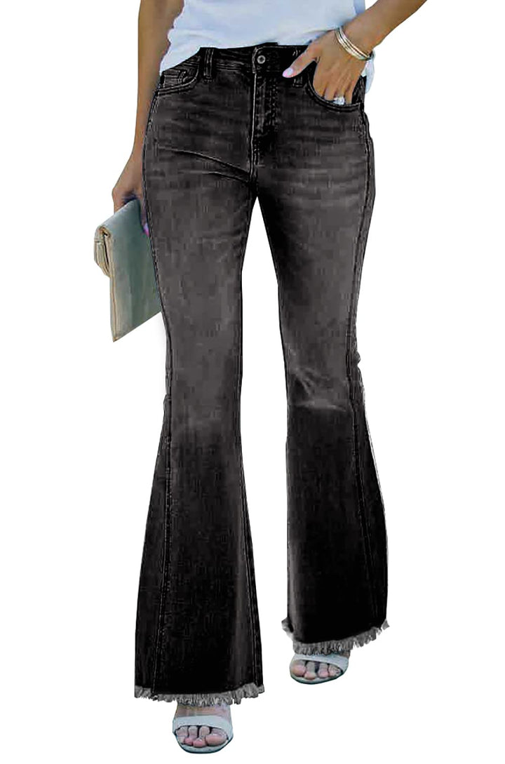 Necooer Distressed Jeans Für Damen Bell Bottom Jeans Für Damen Stretch Skinny Denim Jeans Mit Hoher