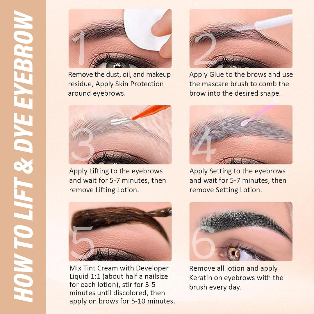 Libeauty Lash Lift und schwarzes Farbstoff -Kit, Wimpernperm und Stuhllaminierung mit schwarzem Tint