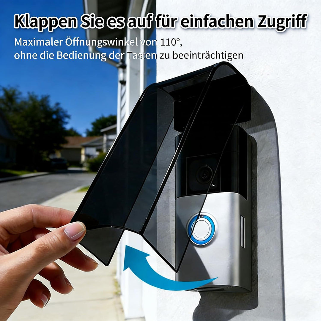 Regenschutz für Türklingel,Acryl Durchscheinend Regenschutz Türklingel Sonnen- und Wasserbeständig，G