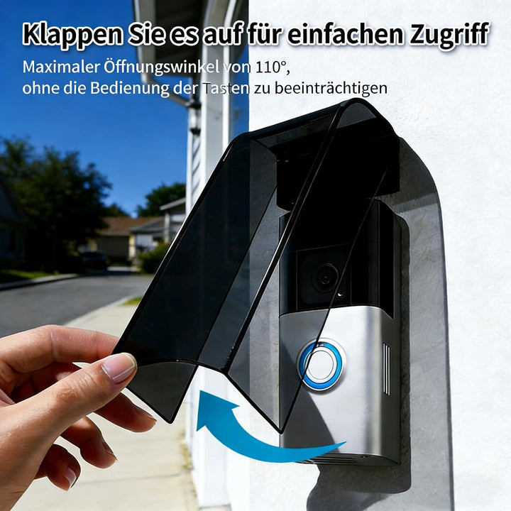 Regenschutz für Türklingel,Acryl Durchscheinend Regenschutz Türklingel Sonnen- und Wasserbeständig，G
