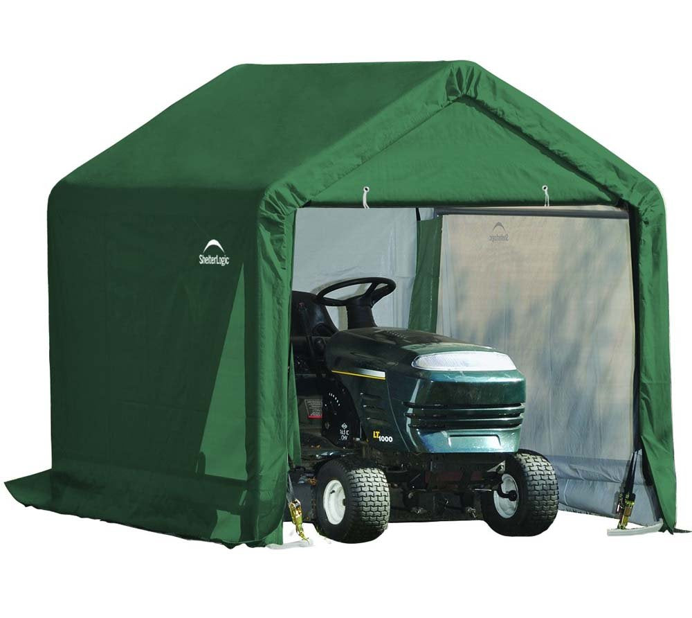 ShelterLogic Folien Zeltgarage Gerätehaus | Grün | 180x180x180 cm