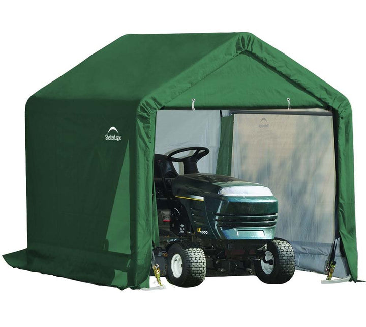 ShelterLogic Folien Zeltgarage Gerätehaus | Grün | 180x180x180 cm