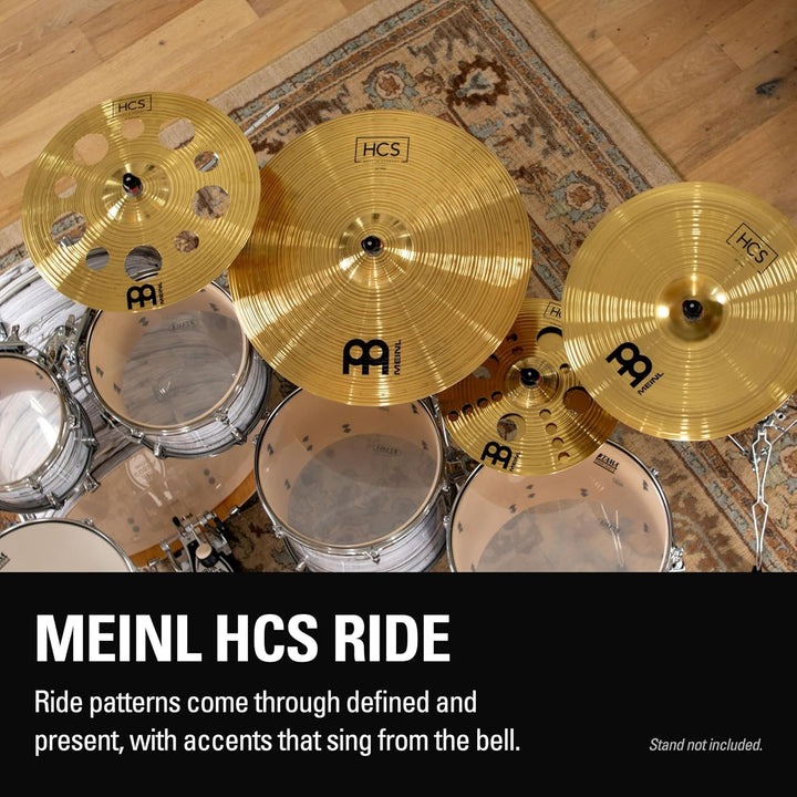 Meinl Cymbals HCS Ride 22 Zoll (Video) Schlagzeug Becken (55,88cm) Messing, Traditionelles Finish (H