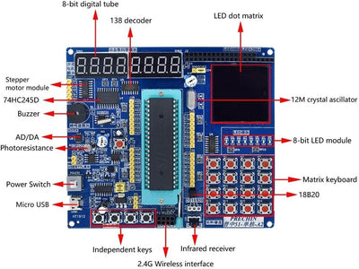 51 Microcontroller Development Board, STC89C52 Entwicklungsplatine, Mindestsystemplatine Lernsystemp