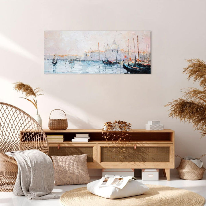 Wandbilder Dekoration Wohnzimmer Venedig Basilika Panorama Bilder auf Leinwand 120x50cm Leinwandbild