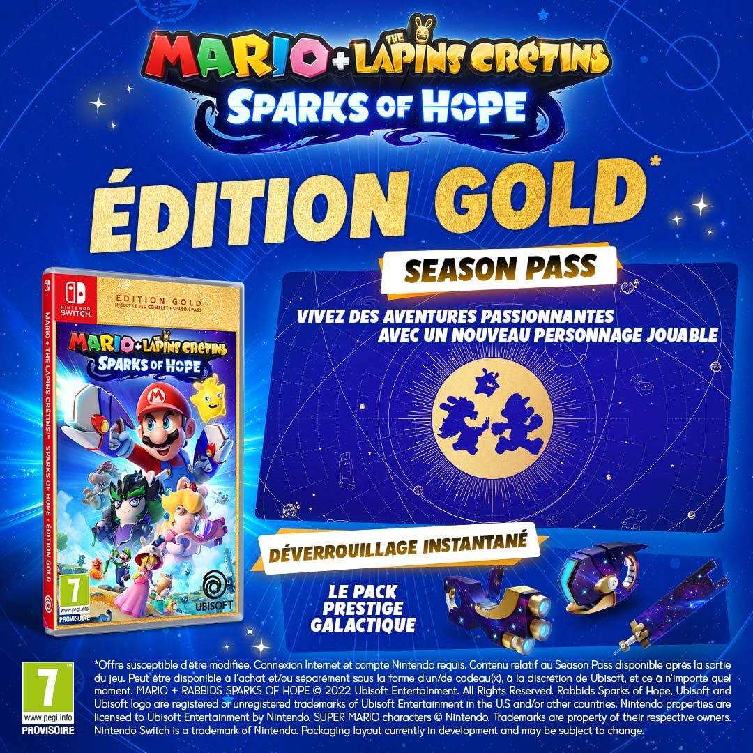 UBI SOFT FRANCE Mario+LAPINS CRETINS S.Gold SWI