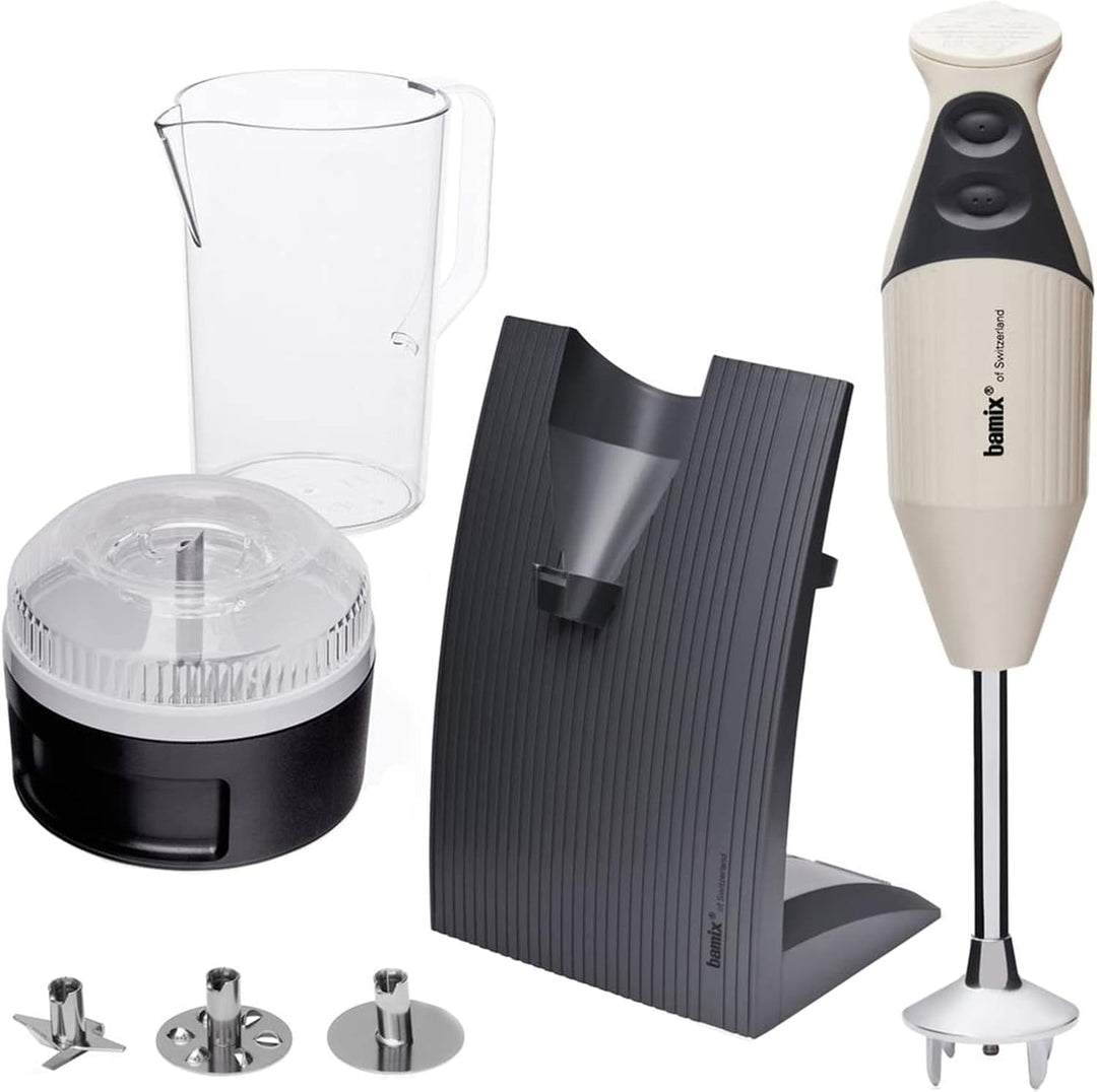 Bamix SwissLine Stabmixer, Edelstahl, 12 x 6 x 35 cm, Edelstahl, rostfrei, cremefarben, 12 x 6 x 35