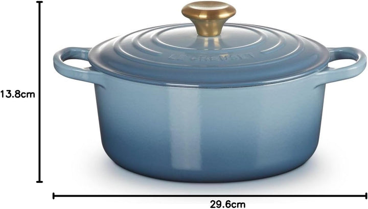 Le Creuset Signature Gusseisen-Bräter mit Deckel, Ø 24 cm, Rund, Für alle Herdarten und Induktion ge