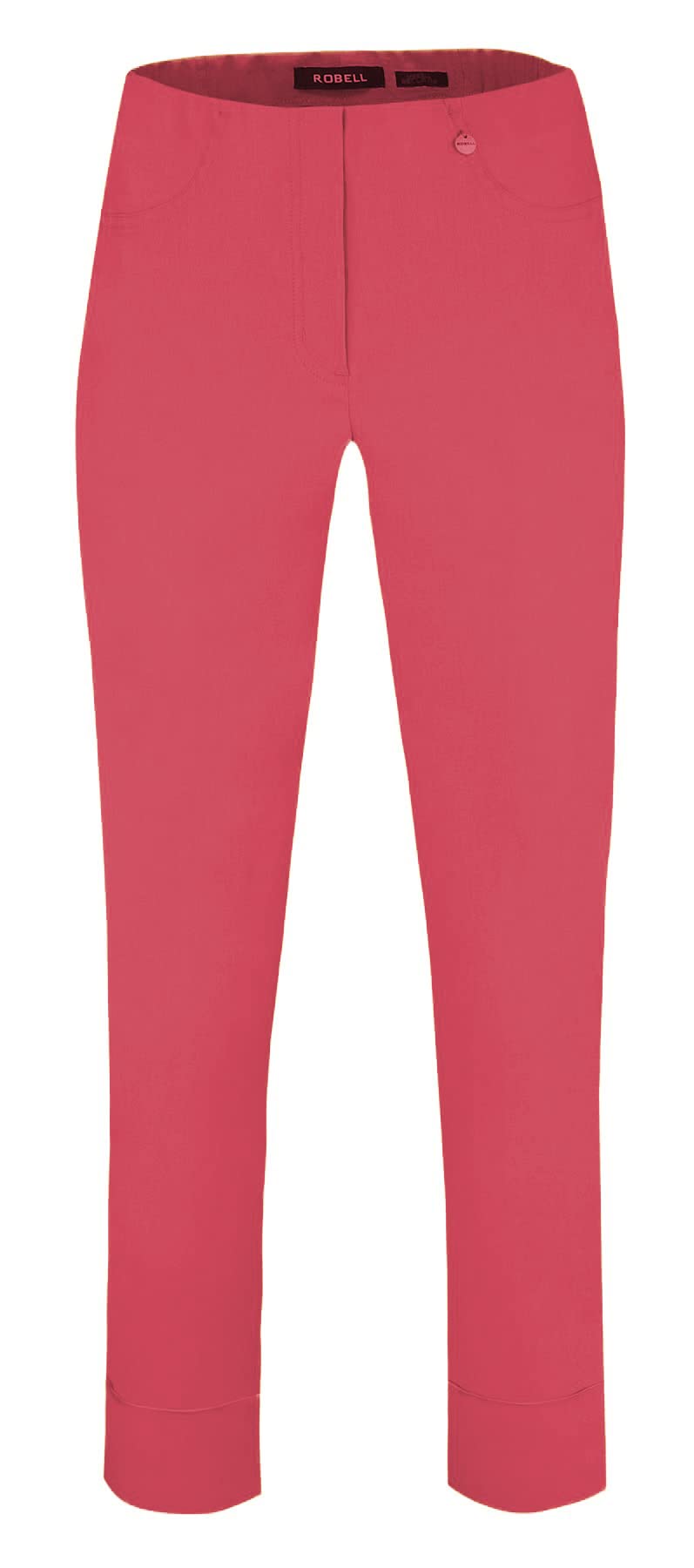 Robell-Bella09 Stretchhose mit Umschlag und Gesässtaschen 38 Rosa, 38 Rosa