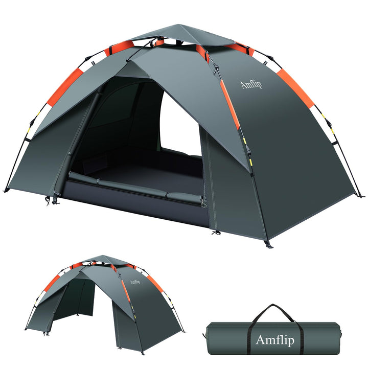 Amflip Campingzelt Automatisches 1 Personen Sofortzelt Pop Up Ultraleichtes Kuppelzelt 4 Jahreszeite