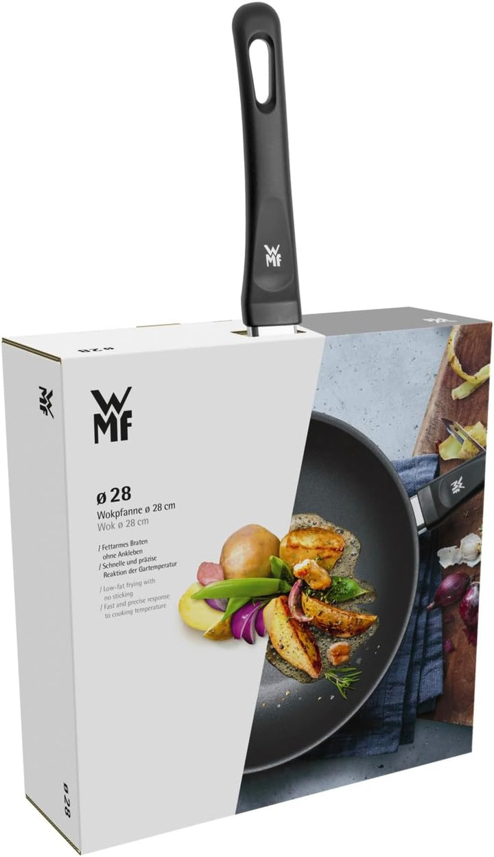 WMF Grillpfanne 27x27 cm mit Ausguss, Aluminium beschichtet, Steakpfanne ideal zum knusprigen Braten