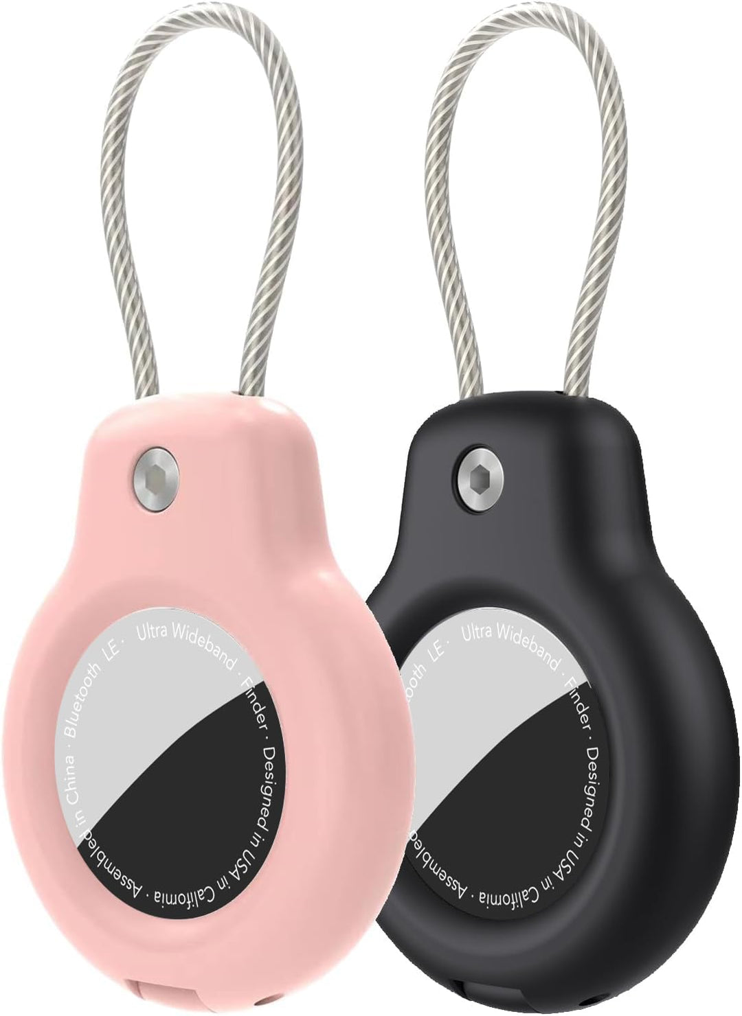 SPGUARD 2 Stück AirTag Hülle(AirTag 1/2) Kompatibel mit Apple AirTag Schlüsselanhänger,Air Tag Anhän
