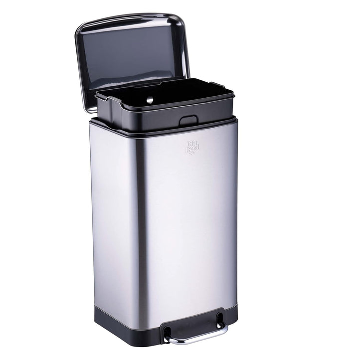 Dirt Devil Tretmülleimer 30L – Mülleimer Küche mit Soft Close – Abfalleimer aus Edelstahl – Herausne