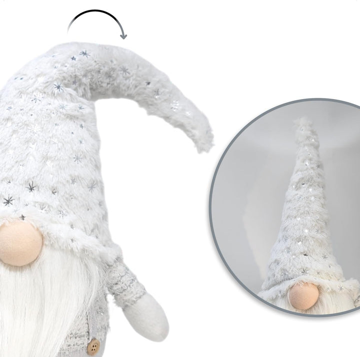 com-four® Premium Weihnachts-Wichtel Grösse L - Weihnachtsdekoration - winterliche Figur als Dekoauf