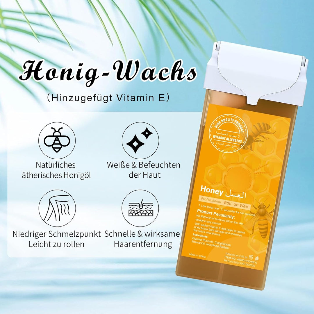 Roll On Wachsgerät, Waxing Set für Frauen, Upgraded Wax Roller Kit für Haarentfernung, Digitale Roll
