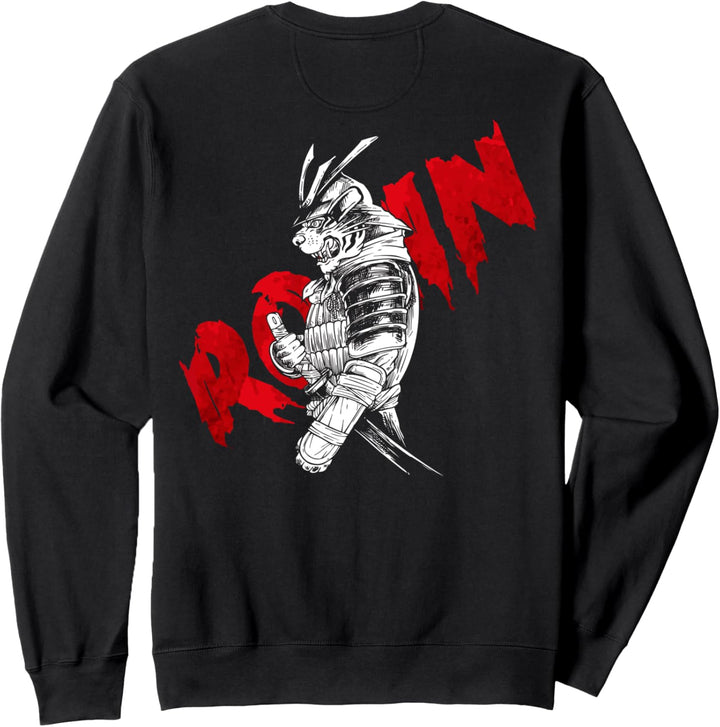 Backprint Ronin Japanischer Samurai Geist Dämon Oni Maske Sweatshirt