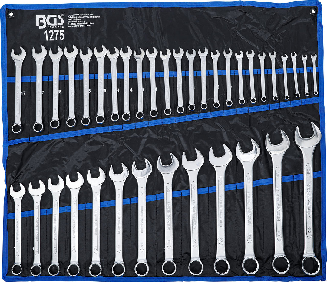 BGS 1275 | Maul-Ringschlüssel-Satz | SW 6 - 32 mm | 37-tlg. 37-tlg. | SW 6 -32 mm, 37-tlg. | SW 6 -3